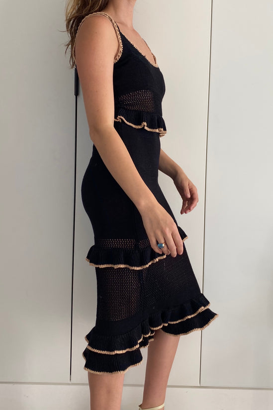 SUBOO Black Crochet Dress