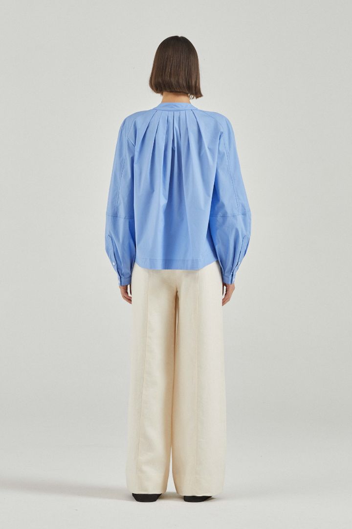 Friends with Frank - The Fallon Smock Shirt, Cornflower