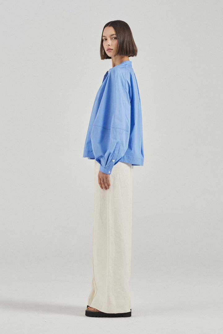 Friends with Frank - The Fallon Smock Shirt, Cornflower