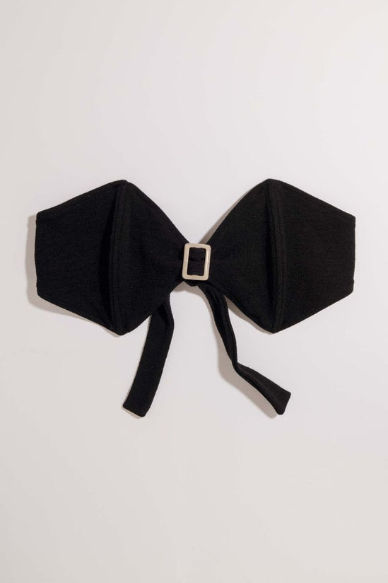 Christina MacPherson - Ziah - Bandeau Tie Back Bikini Top in Black