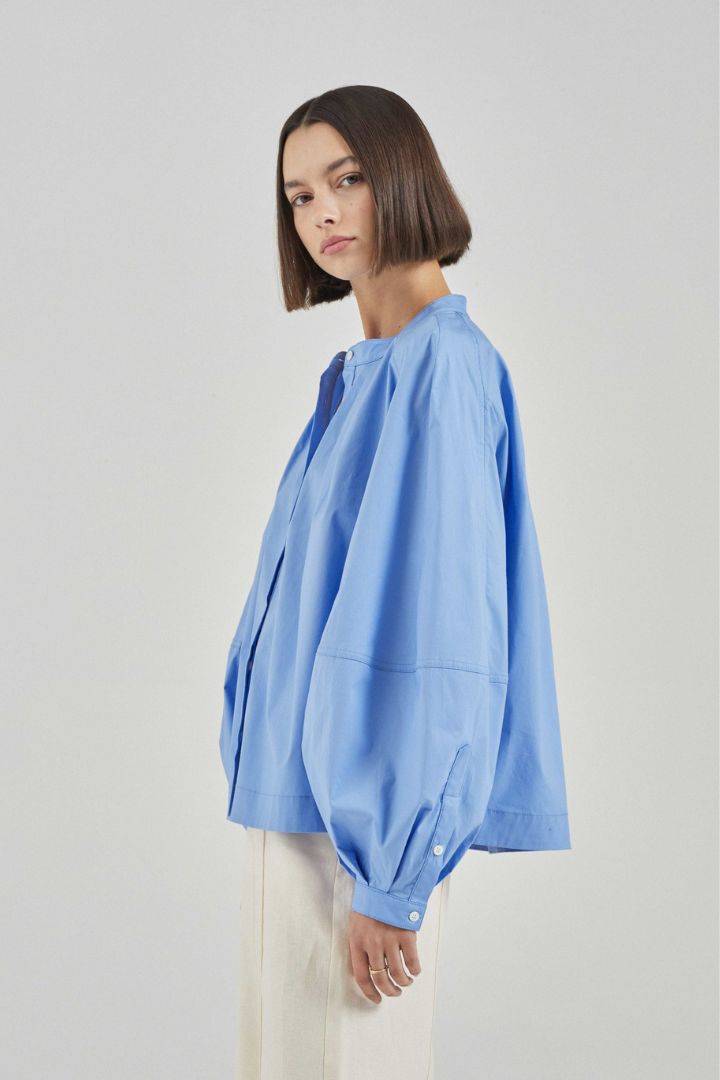 Friends with Frank - The Fallon Smock Shirt, Cornflower