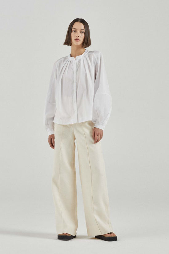 Friends with Frank - The Fallon Smock Shirt, White