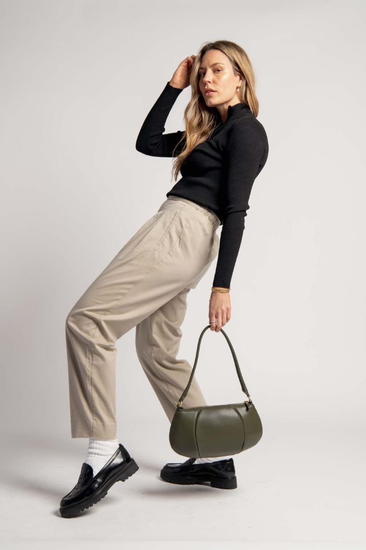 Brie Leon - Remy Large Baguette Bag in Khaki