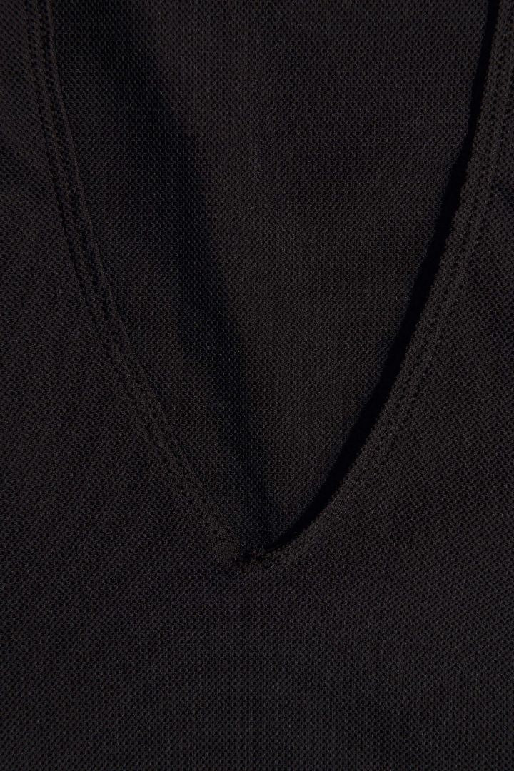 Preloved - Albus Lumen - High Boat Neck/Low Back Body Suit in Black