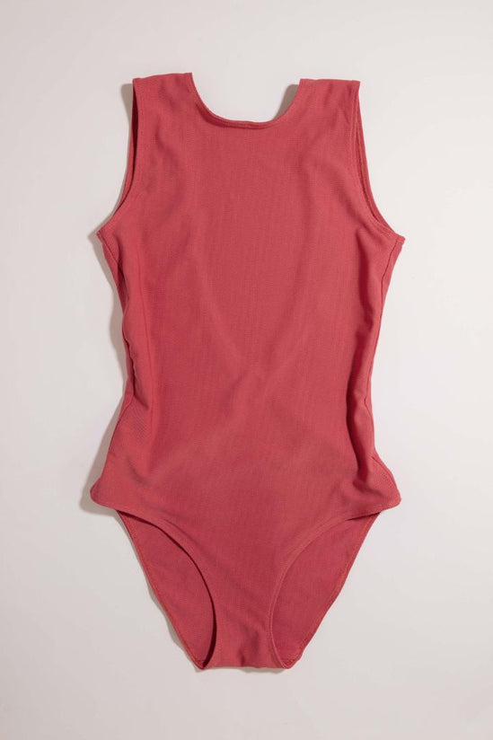 Preloved - Albus Lumen - High Boat Neck/Low Back Body Suit in Pink