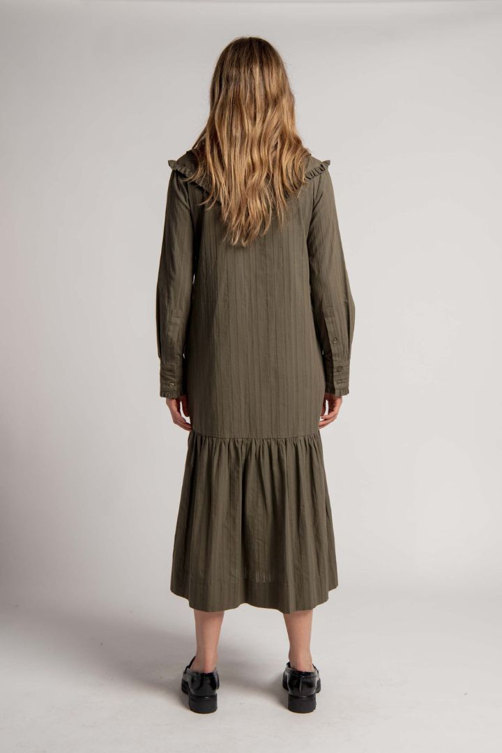 Shona Joy - Button Up Midi Dress, Bayleaf