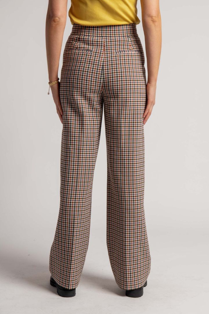 Victoria Lee - Tory Burch High-rise plaid pants