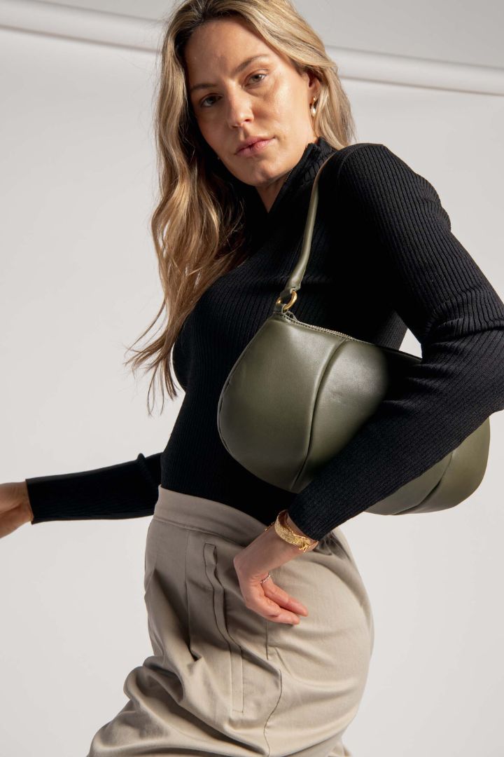 Brie Leon - Remy Large Baguette Bag in Khaki
