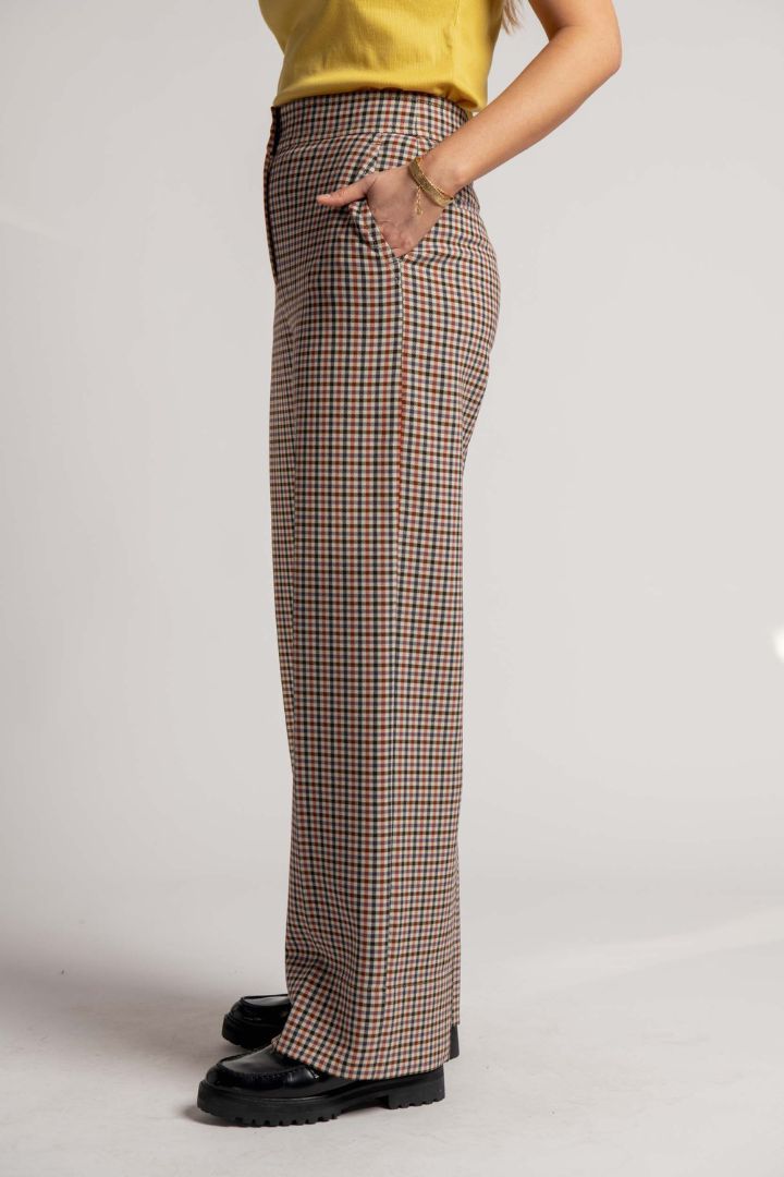 Victoria Lee - Tory Burch High-rise plaid pants