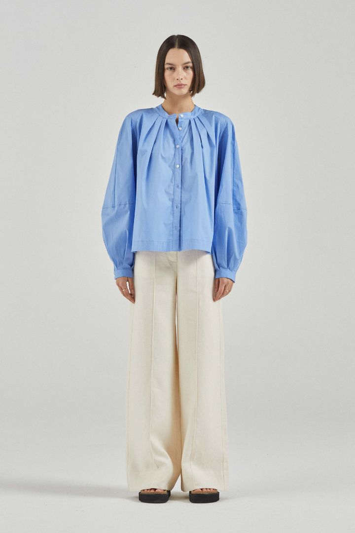 Friends with Frank - The Fallon Smock Shirt, Cornflower