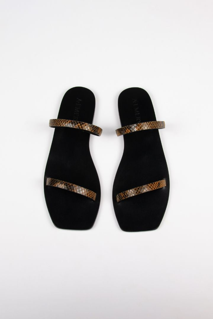 A.EMERY	THE LOLA SANDAL - CARAMEL SNAKE