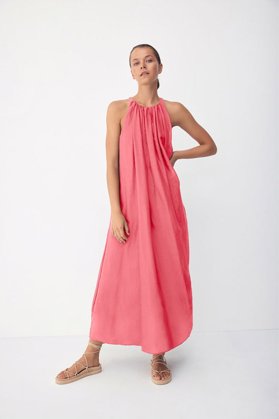 Bird & Knoll - Matisse Dress - Hibiscus Pink