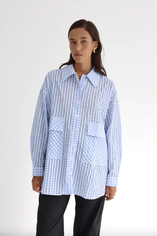 Blanca - Knox Squared Top Sky Blue