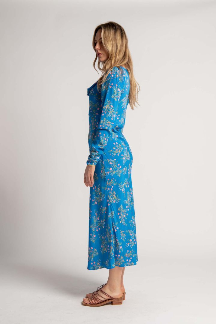 Christina MacPherson - Steele - Felicia Dress in Blue Floral