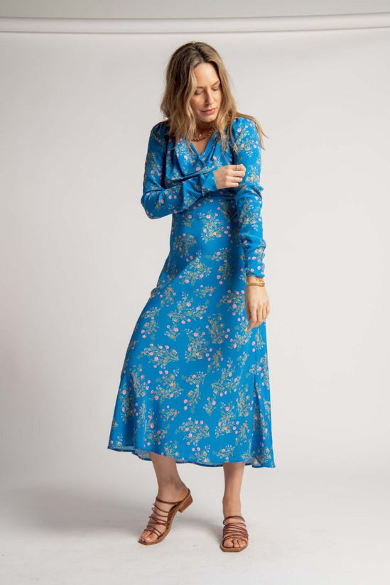 Christina MacPherson - Steele - Felicia Dress in Blue Floral