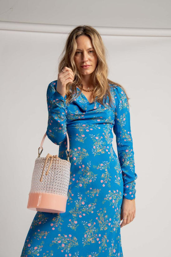 Christina MacPherson - Steele - Felicia Dress in Blue Floral