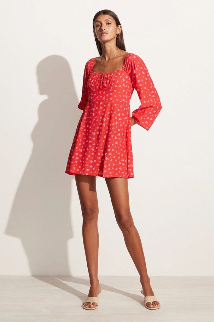 Faithfull The Brand - Ballari Mini Dress in Sunset Floral Print