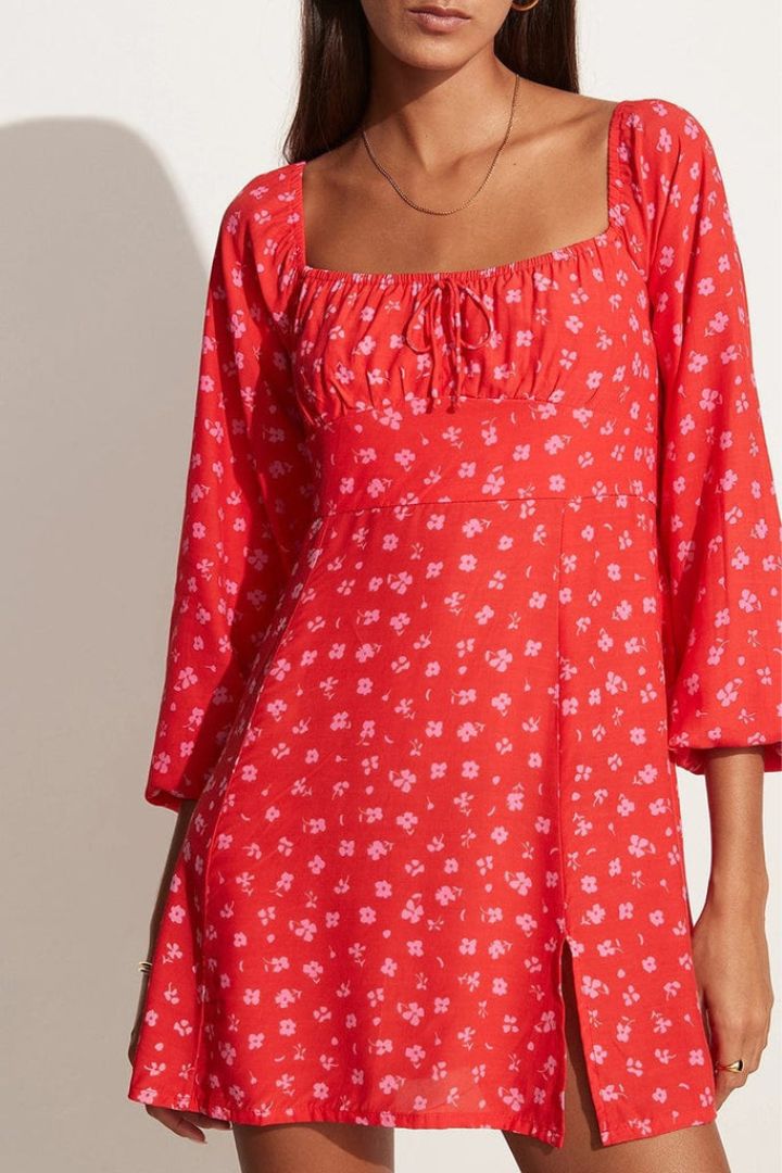 Faithfull The Brand - Ballari Mini Dress in Sunset Floral Print