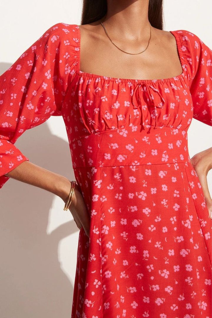 Faithfull The Brand - Ballari Mini Dress in Sunset Floral Print