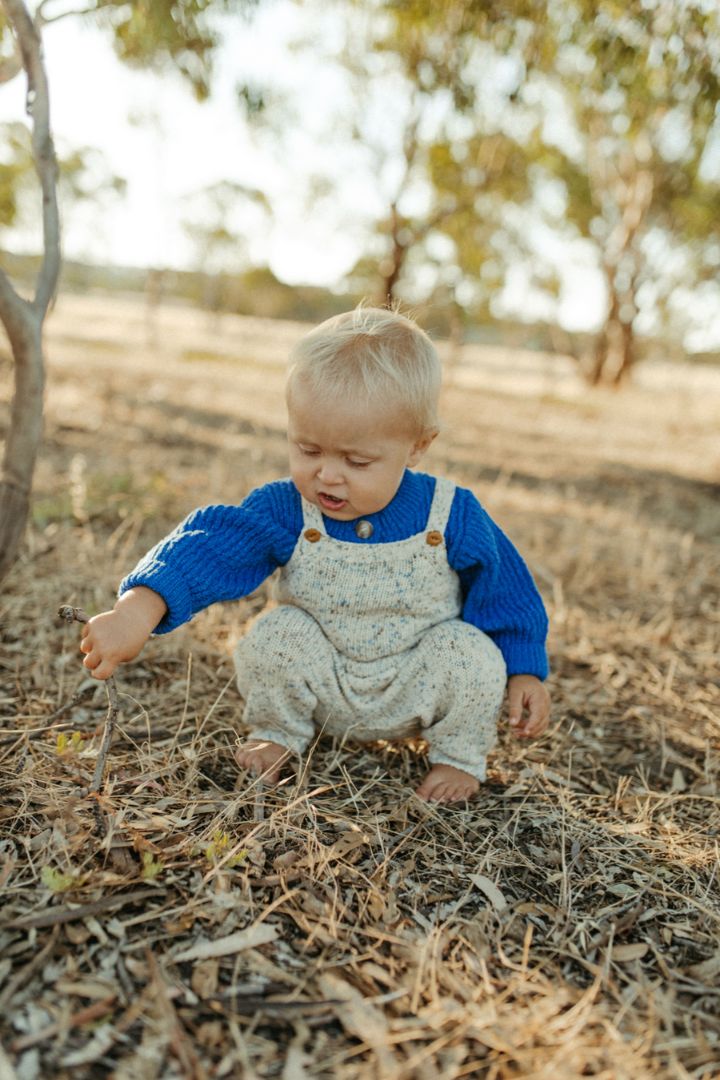 Grown - Organic Funfetti Overalls - Sea