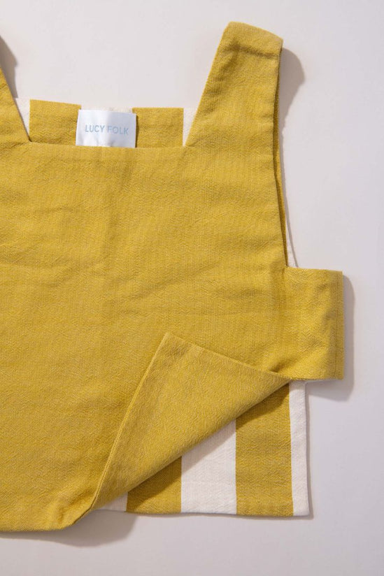 Lucy Folk - Cut-out Top - Yellow and White