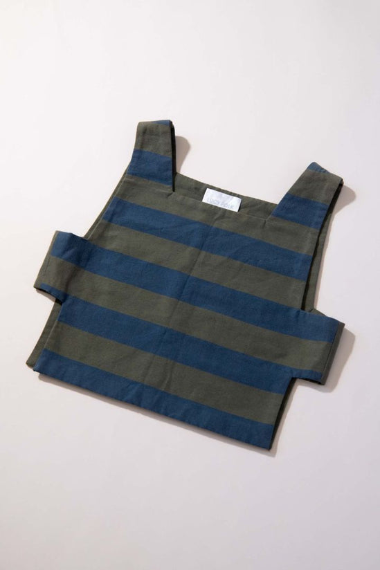 Lucy Folk - Green and Blue stripe Cut-out Top