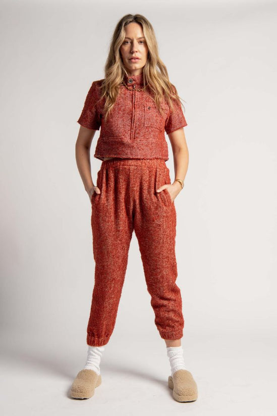 Lucy Folk - Mountainside Boiler Pant in Burgundy