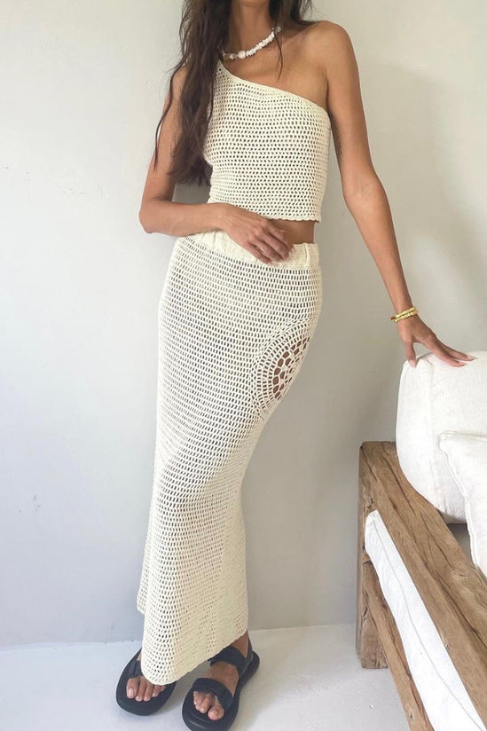 Maurie and Eve - Salty Air Maxi Skirt in Cream