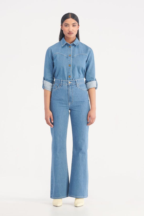 Nobody Denim - Anita Flare in Blue Wren