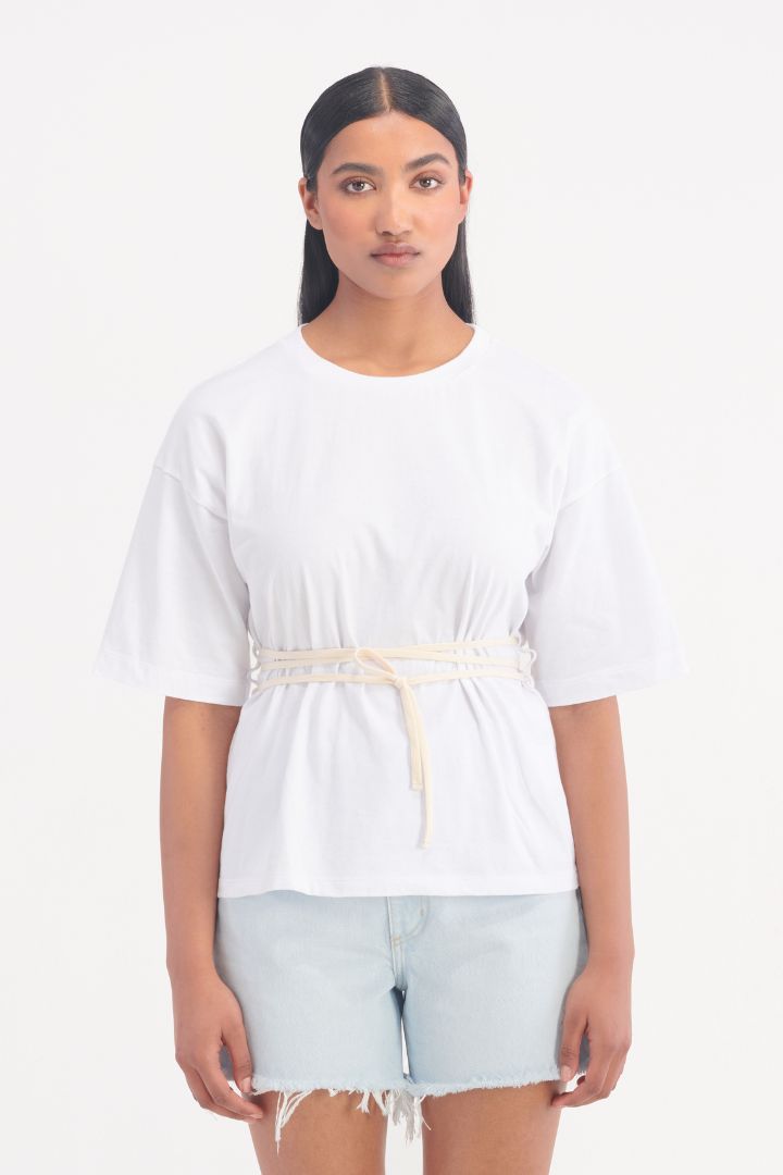 Nobody Denim - Wrap Tee in White