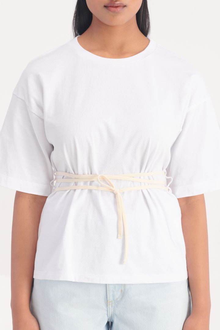 Nobody Denim - Wrap Tee in White