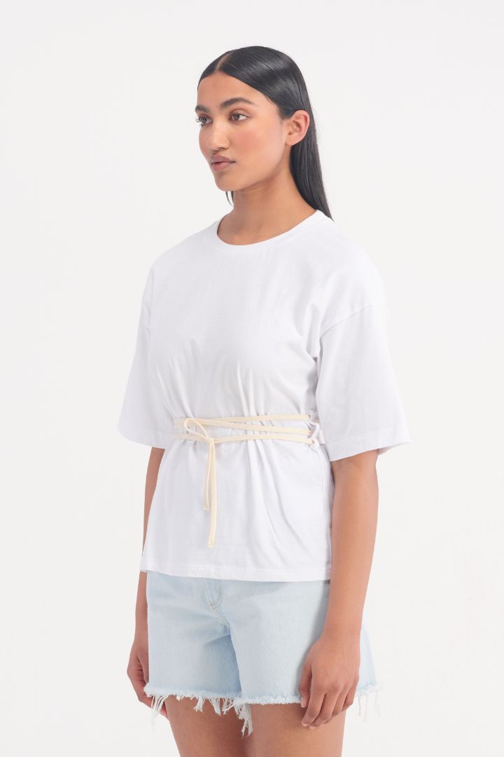 Nobody Denim - Wrap Tee in White