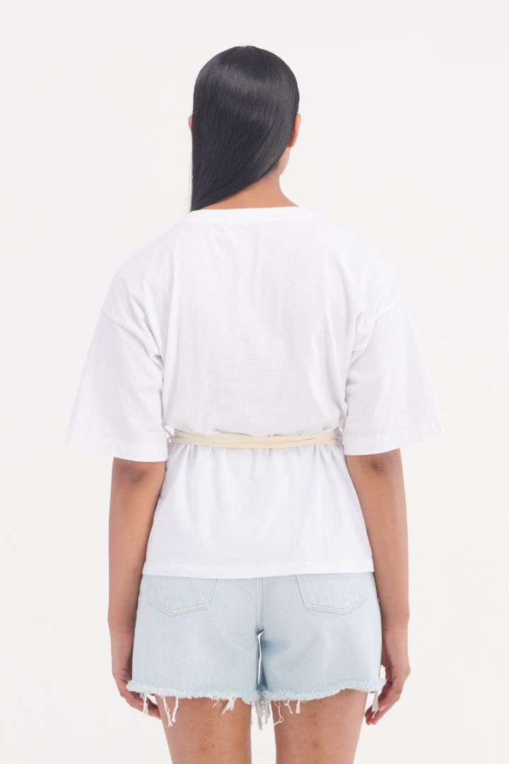 Nobody Denim - Wrap Tee in White