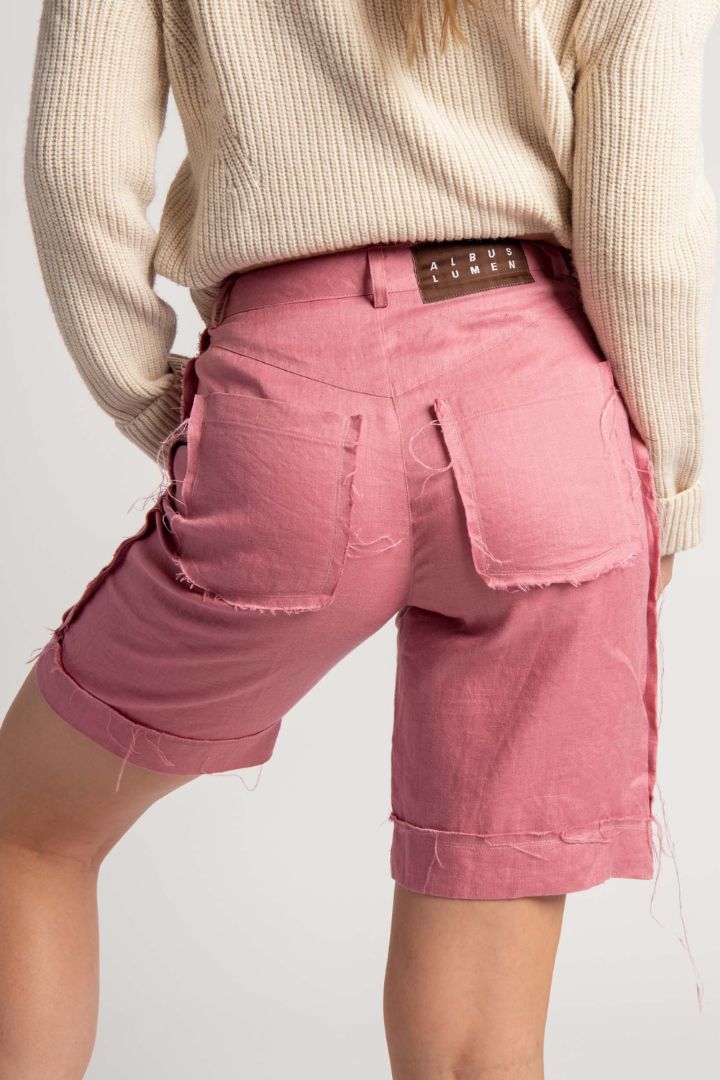 Preloved - Albus Lumen - Bermuda Shorts in Dusty Pink