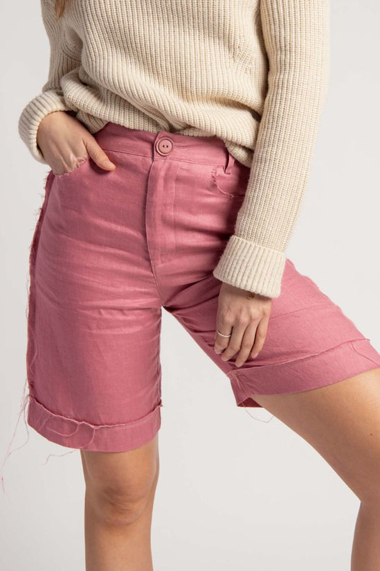 Preloved - Albus Lumen - Bermuda Shorts in Dusty Pink