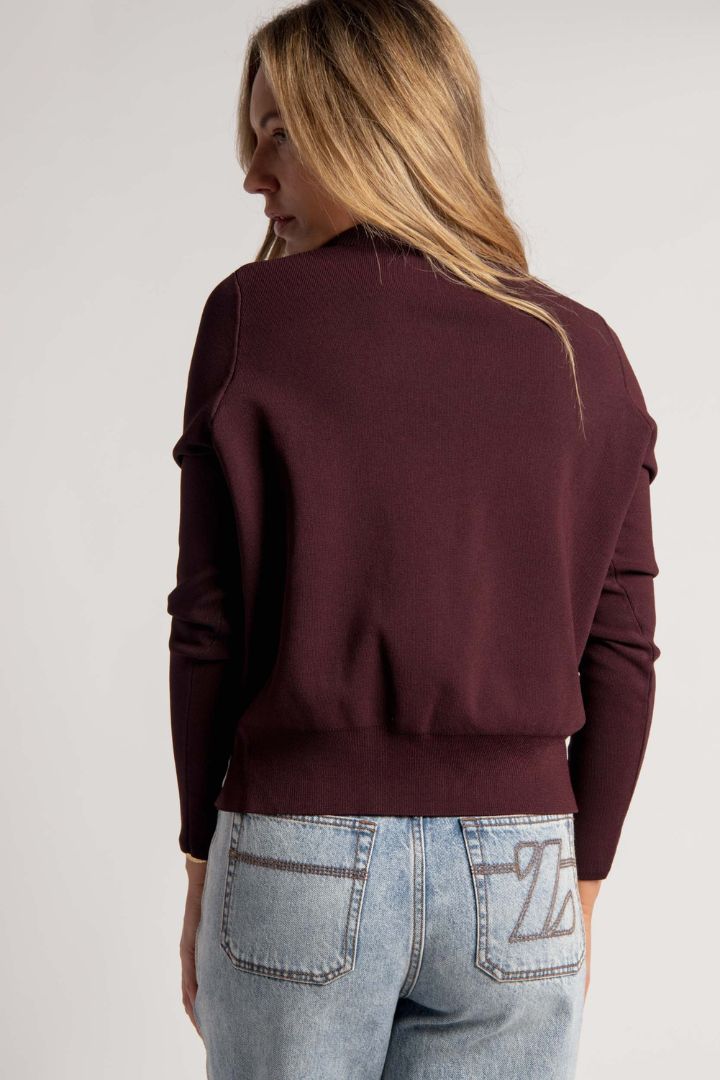 Preloved - Camilla and marc - Charlton Cropped Crew, Merlot Melange