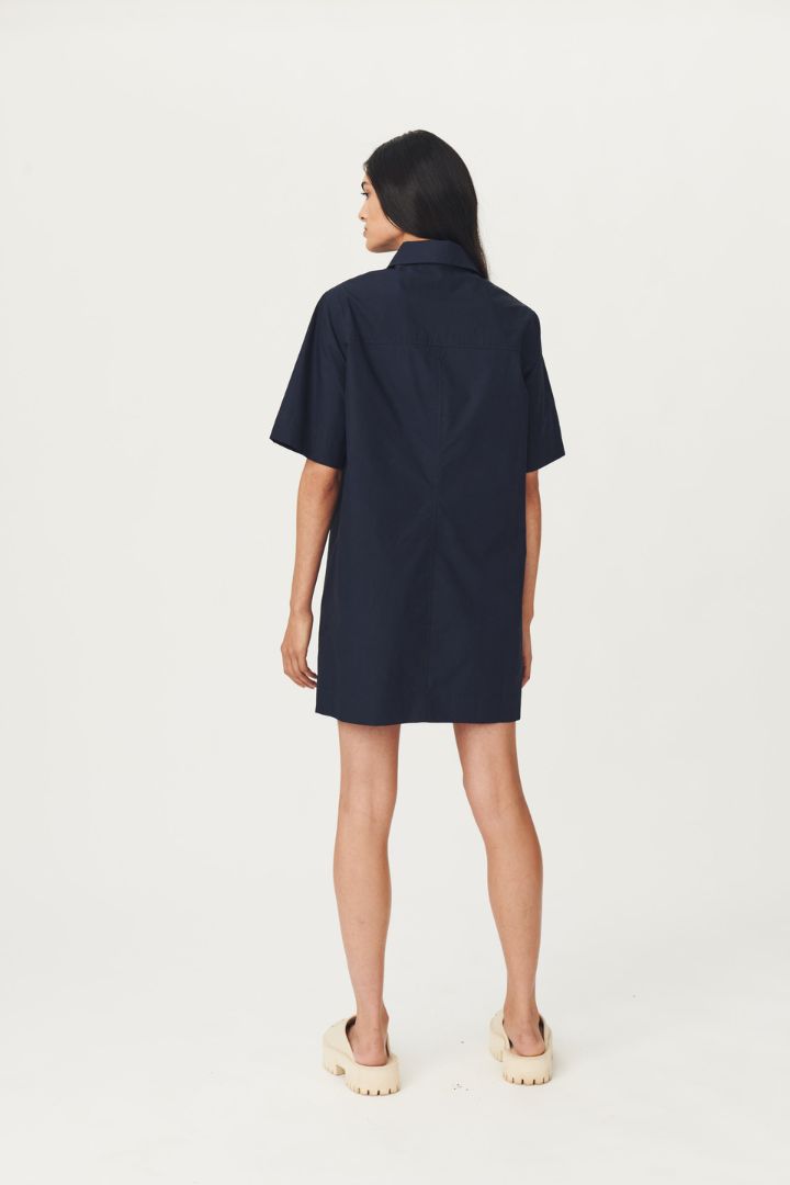 Rowie the Label - Nikita Organic Mini Dress in Navy