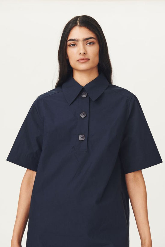 Rowie the Label - Nikita Organic Mini Dress in Navy