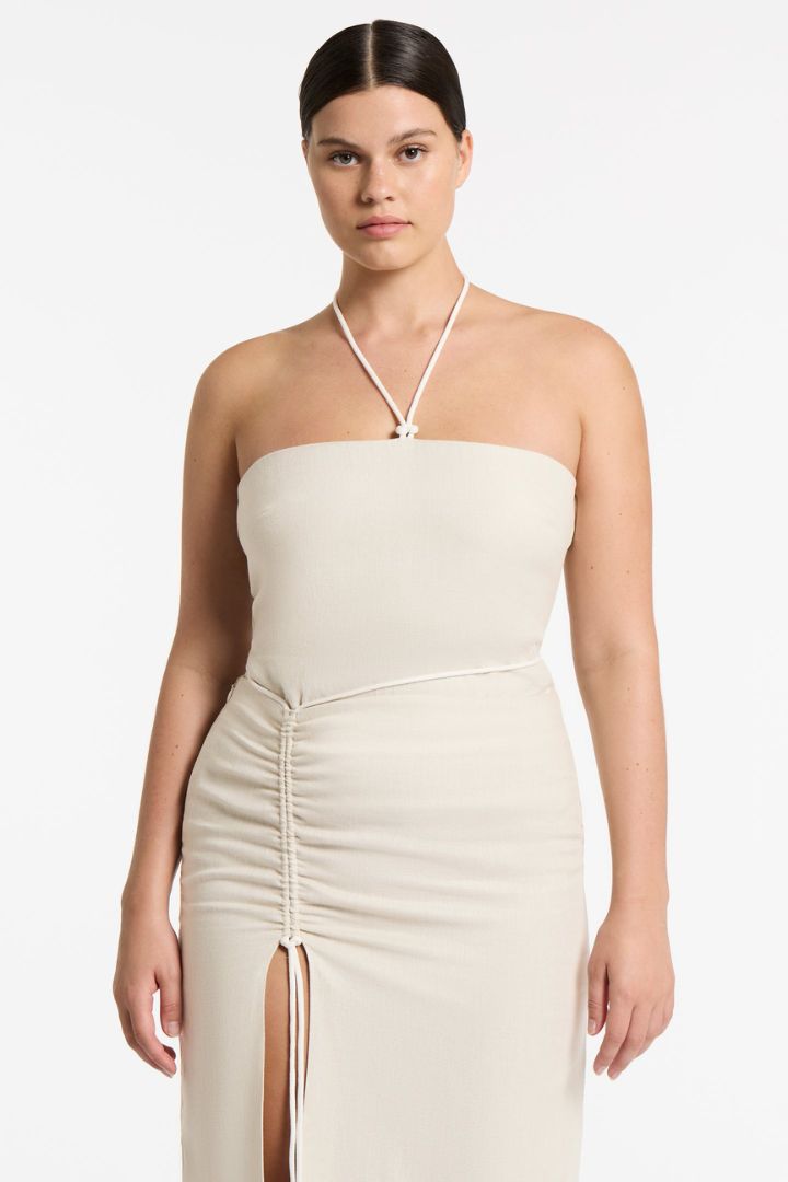 SIR. 	- D'orsay Corded Halter Bodice