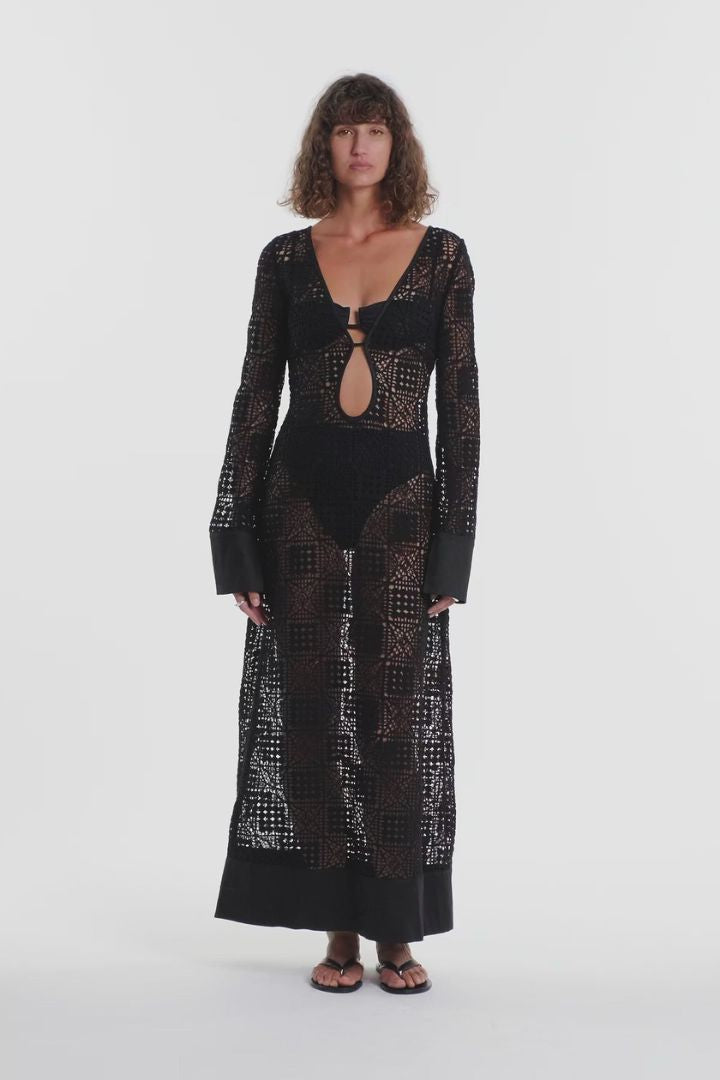 SIR. - Rayure Long Sleeve Maxi Dress