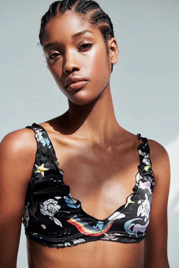 Silk Laundry - Bralette Black Surreal