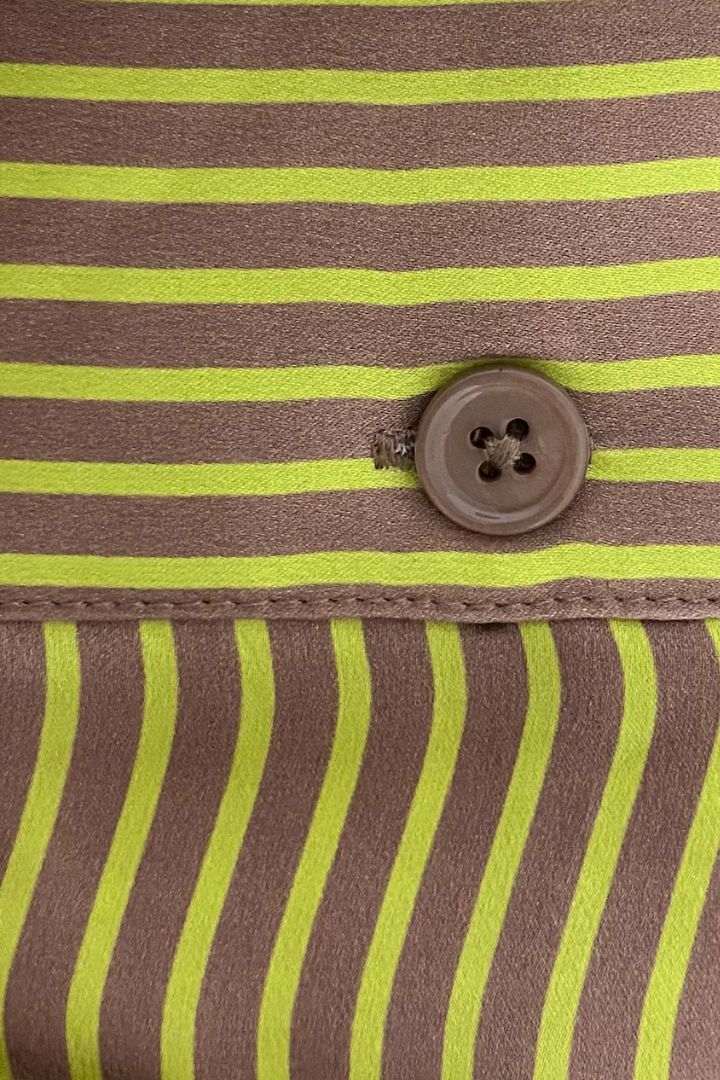 Silk Laundry - Camp Shirt in Maple Stripe