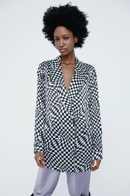 Silk Laundry - Relaxed Blazer in Tessellate