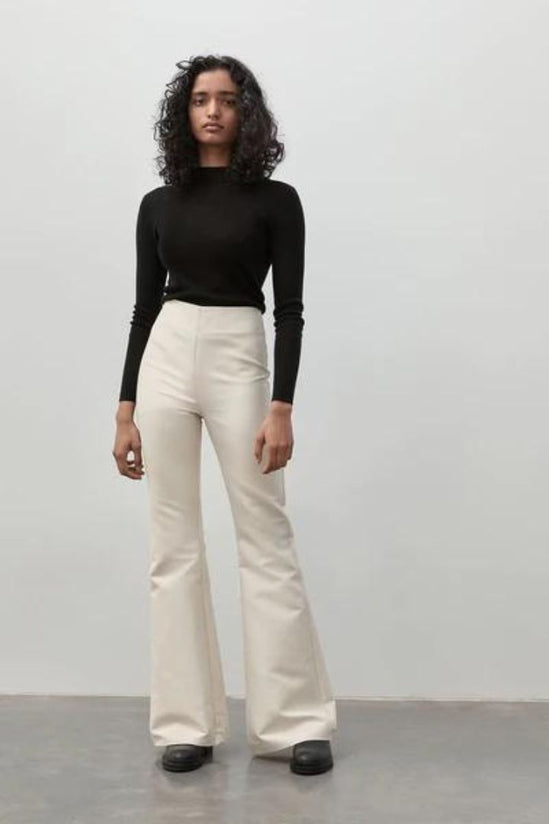 St Agni - Flared Pants in Pearl