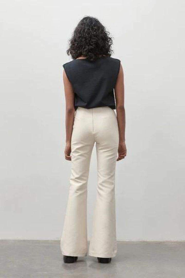 St Agni - Flared Pants in Pearl