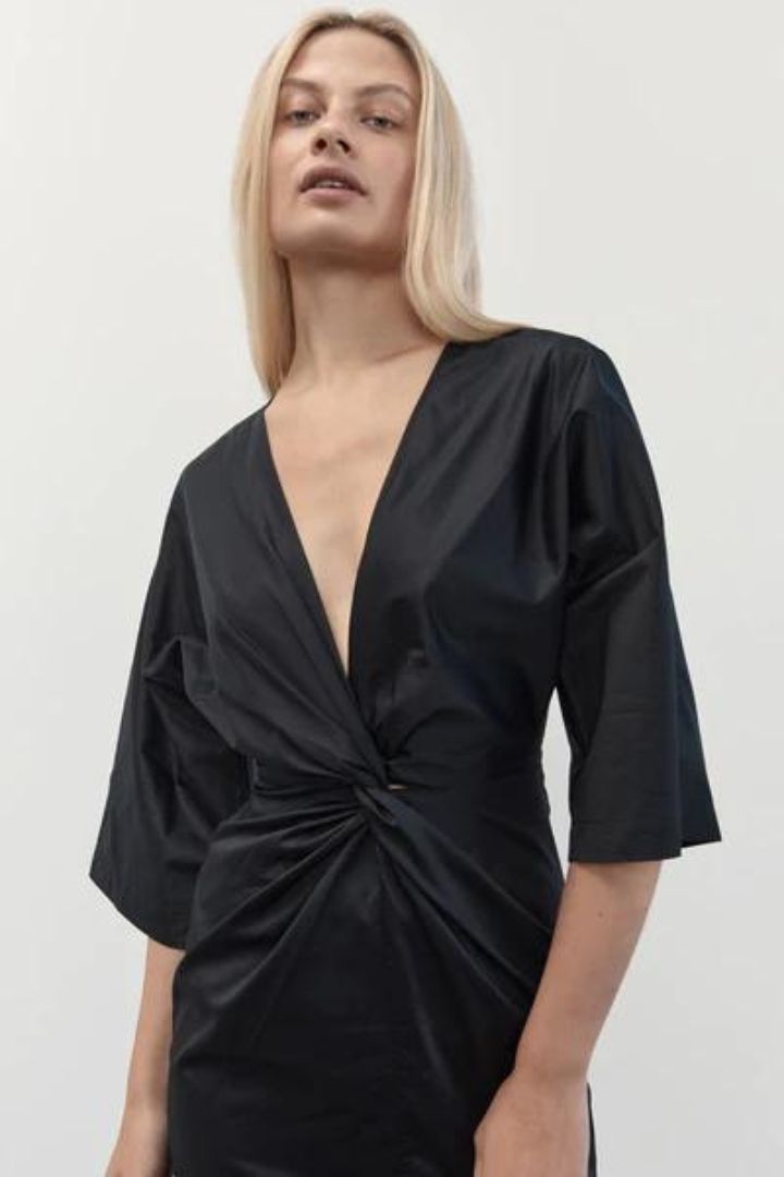 St Agni - Reversible Knot Dress in Black