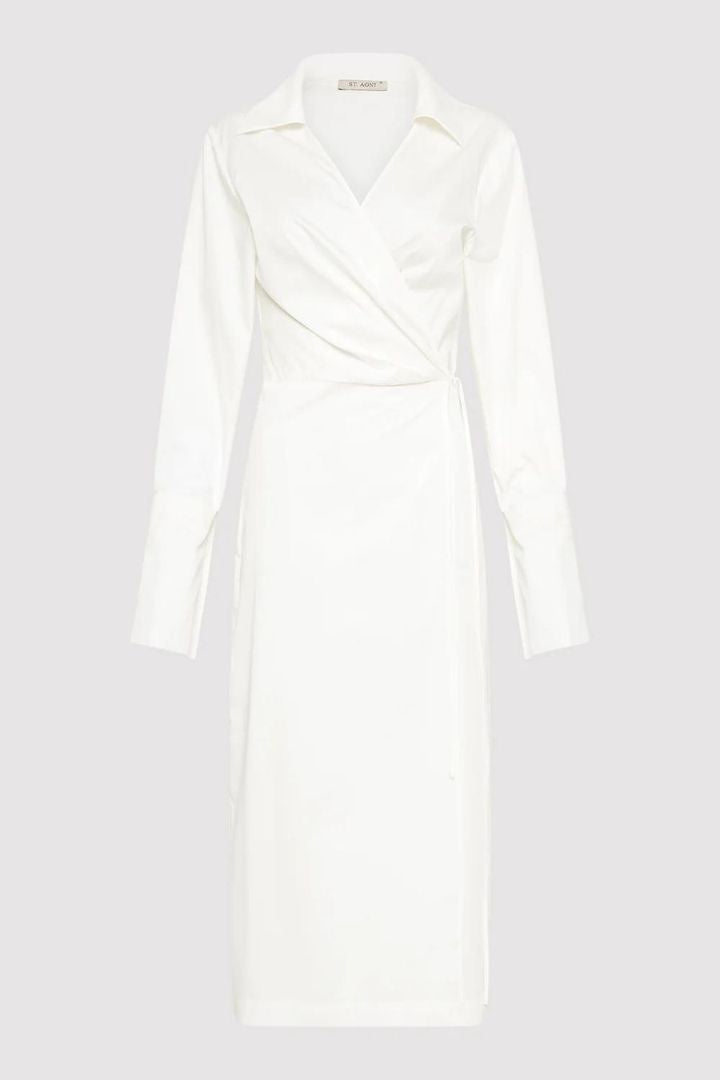 St Agni - Wrap Dress in White