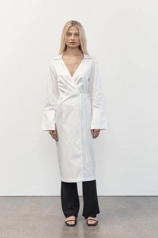 St Agni - Wrap Dress in White