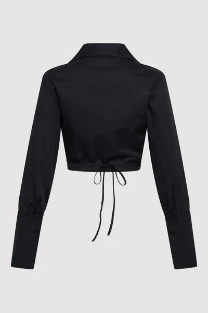 St Agni - Wrap Shirt in Black