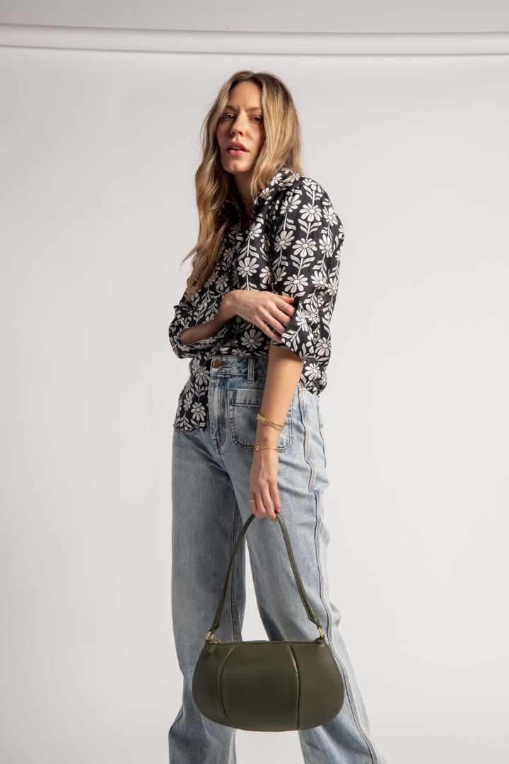 Victoria Lee - Sandro Paris -	Daisy Buttonup Shirt in Black and White